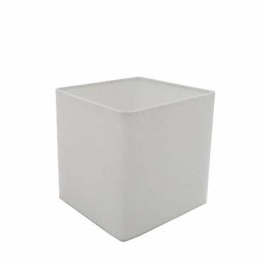 Imagem de Cúpula em tecido quadrada abajur luminária cp-4224 16/16x16cm branco -