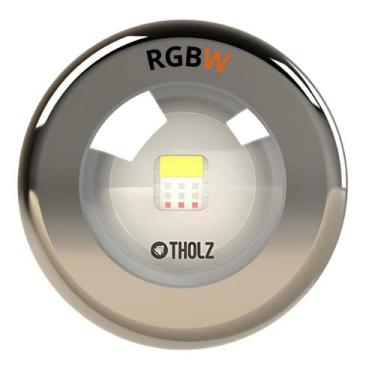 Imagem de Iluminação Refletor Led Piscina Inox RGBW 15W  Tholz, 10 metros de cab