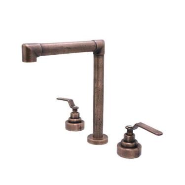 Imagem de Torneira Pia Misturador Lavatório Banheiro Mesa Industrial Rústico Ros
