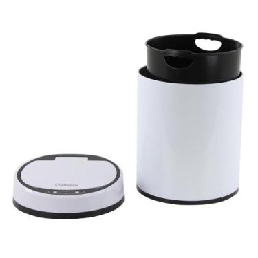 Imagem de Lixeira Inteligente Branca em Inox de 8 Litros Guimmis.casa