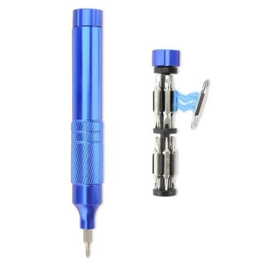 Imagem de PRIDE&CRAFT Conjunto de chaves de fenda de precisão 24 em 1, conjunto de chaves de fenda pequenas, kit de reparo de óculos, chave de fenda com caneta com pontas de aço S2 de extremidade dupla, ideal