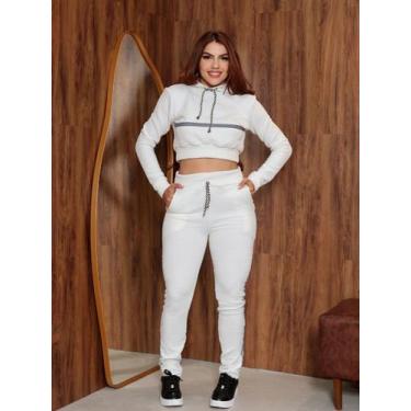 Imagem de Conjunto em Matelasse Blusa Capuz e Calça Listrada Lateral - luh may, 