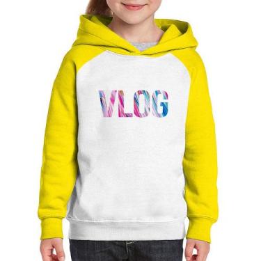 Imagem de Moletom Infantil Vlog - Foca na Moda, Branco, Amarelo, 6