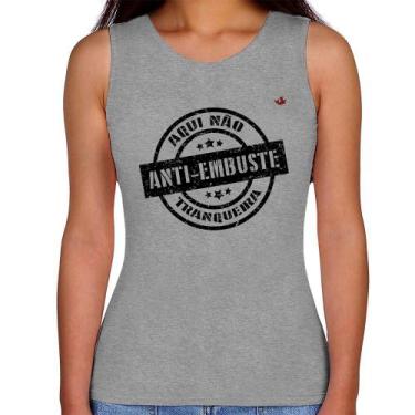 Imagem de Regata Feminina Anti-Embuste - Foca na Moda, Cinza, GG