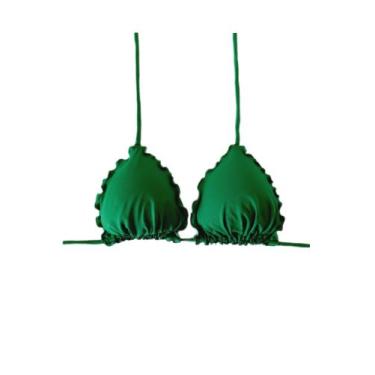 Imagem de Biquíni frufru verde bandeira Parte de cima do biquíni - DE UMA MARIA 