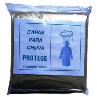 Imagem de 50 Capas de Chuva de Plástico Descartável Transparente - Protege