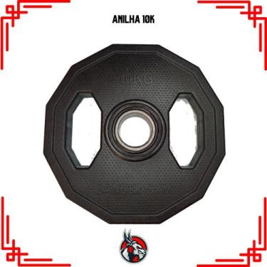 Imagem de Anilhas De 10Kg INJETADA SEXTAVADA LANDER GYM