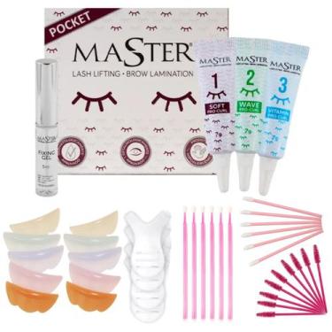 Imagem de Master Pocket Kit Brow Lamination Escovinha Microbrush Lash