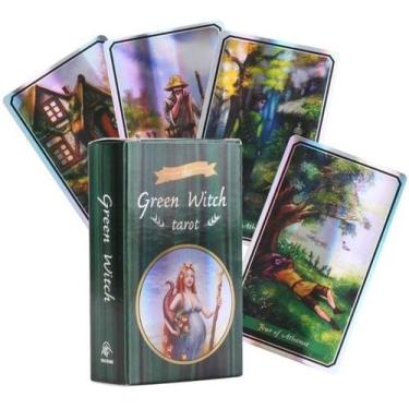 Imagem de The Green Witch Tarot Deck Holográfico Tarô Da Bruxa Verde Baralho de 