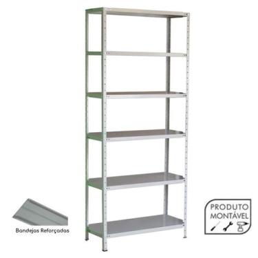Imagem de Estante de Aço com 06 Bandejas 30 cm ( 26/20) - 1,98x0,92x0,30m - AMAP