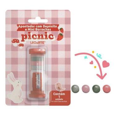 Imagem de Apontador Com Depósito E Mini Borrachas Picnic Leo & Leo - Leonora/ Le