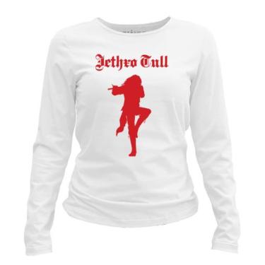 Imagem de Camiseta manga longa feminina - Jethro Tull - DASANTIGAS, Branco, Bran