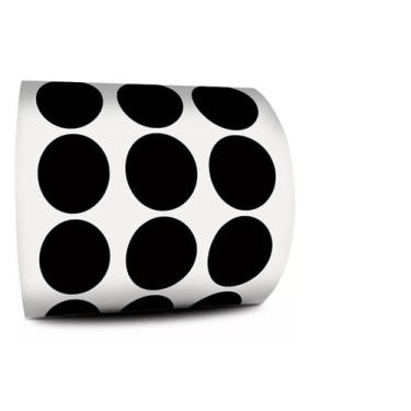 Imagem de Etiqueta Bolinha Controle Preto 6mm Rolo C/1000 Etiquetas - DC Automaç
