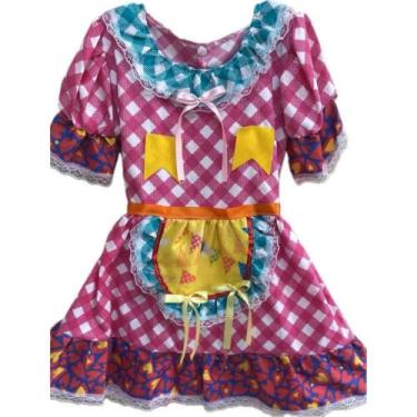 Imagem de Fantasia Festa Junina Vestido Avental P Sortidos - Make