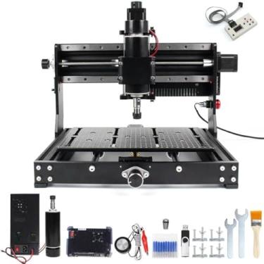Imagem de CNCTOPBAOS Máquina de gravação CNC 3020 Plus, roteador CNC de 500 W para corte de metal, madeira acrílica MDF, fresadora CNC de controle GRBL de 3 eixos com interruptores de limite E-Stop + controlador offline