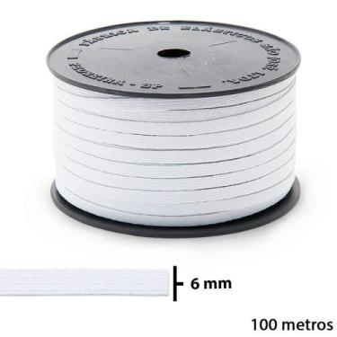 Imagem de Elástico Branco Pigeon 6mm Rolo com 100 Metros- São José - Elastok