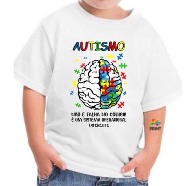 Imagem de Camiseta Infantil Autismo É um Sistema Operacional Diferente Est. 1.23