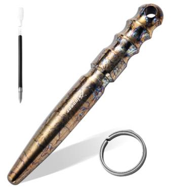 Imagem de Cool Hand Gear Caneta de bolso EDC de liga de titânio – Caneta esferográfica de metal de luxo para escritório, negócios, escrita ao ar livre