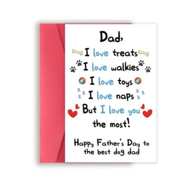 Imagem de Missonemi Cartão de Dia dos Pais Cão Engraçado de Filho Filha, Presentes de Pai de Cachorro Bonito para Homens, Cartão Feliz Dia dos Pais para Ele