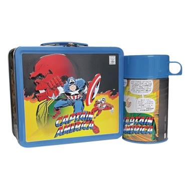 Imagem de Surreal Entertainment Tin Titans Captain America Classic Previews Exclusive Lunch Box with Beverage Container