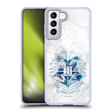 Imagem de Head Case Designs Capa de gel macia oficialmente licenciada por Harry Potter Hogwarts Aguamenti Deathly Hallows IX compatível com Samsung Galaxy S21 5G