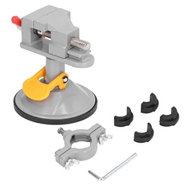 Imagem de Torno de Prensa de Perfuração, Braçadeira de Torno de Mesa Com Base de Sucção Mini Torno de Sucção, Mini Torno de Sucção de Mesa, Torno de Mesa de Bancada de Metal Com Rotação de
