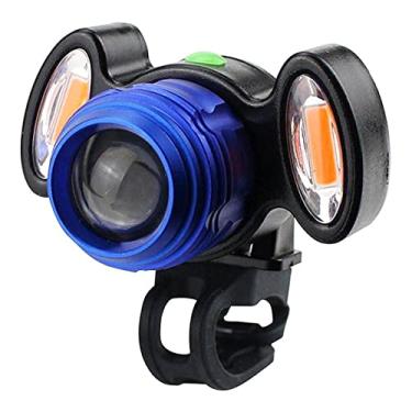Imagem de Farol Lanterna Cabeça Bike LED Recarregável T6 720 Lumens, 3 Focos, Potente, Resistente, Bateria Longa, Iluminação Noturna, Camping, Trilhas, Ciclismo, USB, Alta Durabilidade, Multiuso