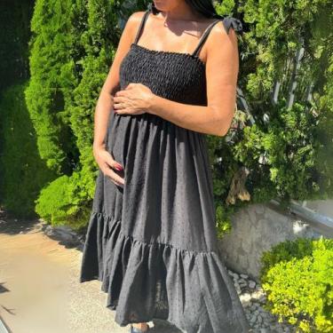 Imagem de Vestido Perfeito Para Gestantes Leve E Soltinho Moda Verão - Donna Lu,