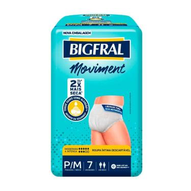 Imagem de Roupa Íntima Bigfral Moviment P/M 7 Unidades