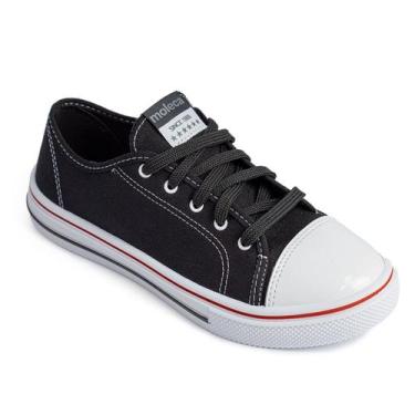 Imagem de Tênis Moleca Feminino Lona Casual Estilo 5796-204, Preto, 35