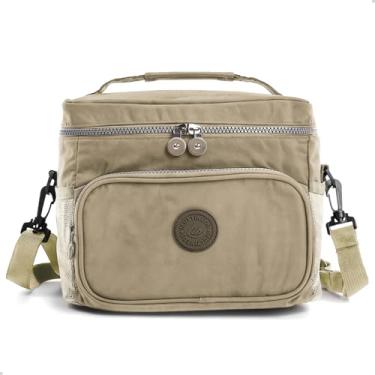 Imagem de Bolsa Térmica Espaçosa Prática Ideal Para Transpote Lanches e Bebidas (Bege)