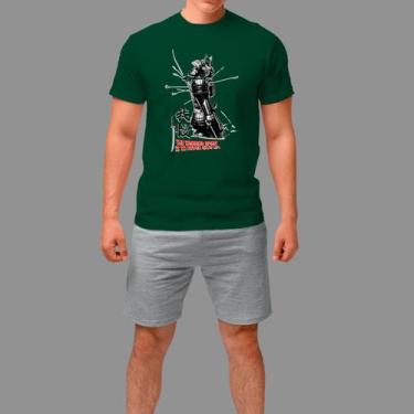 Imagem de Camisetas 100% Algodão Casual Confortável Manga Curta Gola Redonda - R