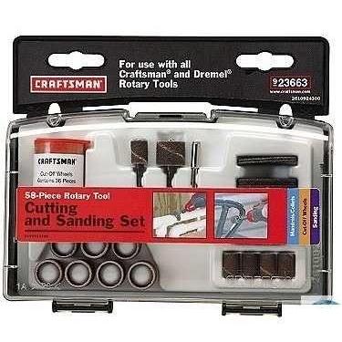 Imagem de Kit para Lixar e Cortar 58 Peças Mini Retifica - 23663 Craftsman
