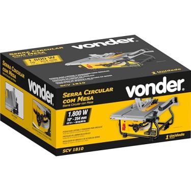 Imagem de Vonder, Serra Circular Com Mesa, 10", 1.800 W, 127 V~, Scv 1810.
