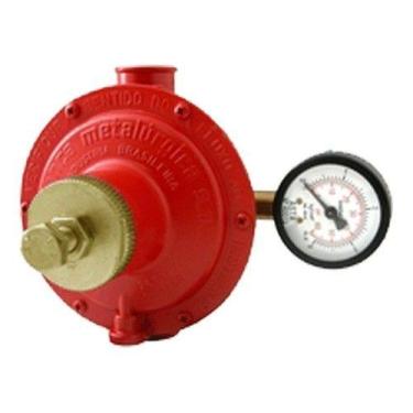 Imagem de Registro Regulador Gás Válvula Aliança 76511/03vm Manometro 30kg