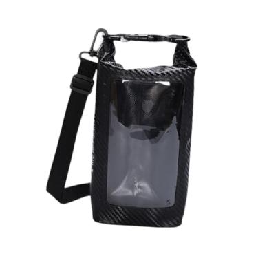 Imagem de Bolsa seca capa de telefone à prova d'água bolsa esportiva ao ar livre 3l portátil saco de saco de água portátil Duffle top para viagens à deriva de, Preto