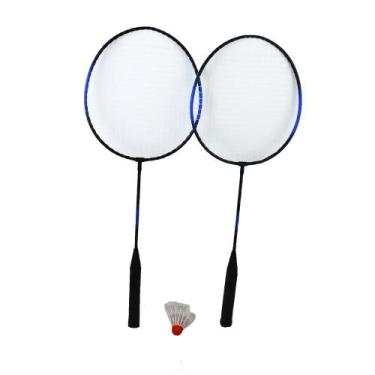 Imagem de Kit Badminton Com 2 Raquetes e 1 Peteca - 1 Fit