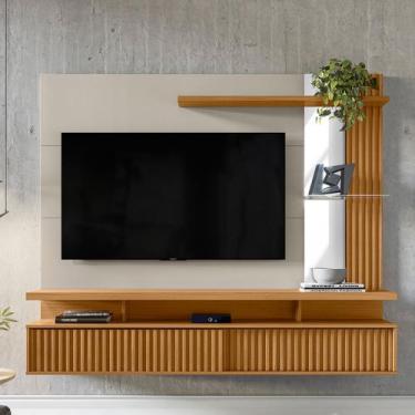 Imagem de Painel Decorativo Otawa MDP/MDF Porta Ripada TV até 60 Polegadas Natur