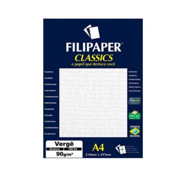 Imagem de Papel Verge a4 90gr 100 Fls Branco 00976 Filiperson