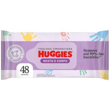 Imagem de Lenço Umedecido Rosto e Corpo 48 Unidades Huggies Hipoalergênico