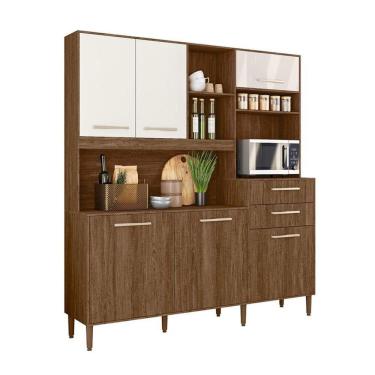 Imagem de Kit Cozinha Salsa Évora Rústico/Off White Cristal - Nicioli