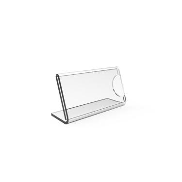 Imagem de Kit 100 Unidades Display Porta Preço Acrílico 10X5 Balcão