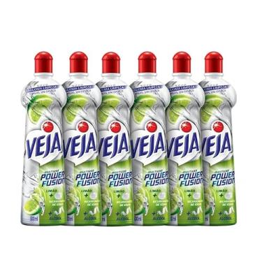 Imagem de KIT COM 6 UNIDADES - VEJA POWER FUSION - LIMPADOR MULTIUSO LIMÃO 500ML