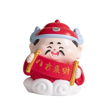 Imagem de IEUDNS Estátua de chinês estátua decorativa escultura portátil de desktop portátil feng shui ornament for Bookshelf Study Festival