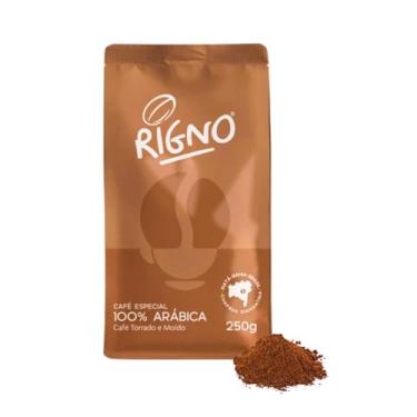 Imagem de Café Coffee Rigno Torrado Moído Pacote 250g Black Premium Aroma 100% Arabica Tradicional Especial Blend