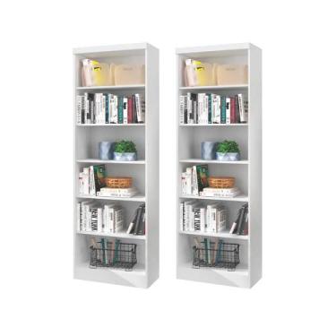 Imagem de Estante Para Livros Modular Biblioteca Branco - Fenix - Qmovi
