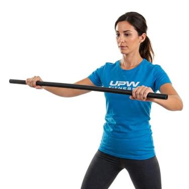 Imagem de Kit 2 Bastões De PVC 1m Sem Carga Exercícios Alongamento Bastão para Yoga Pilates Fisioterapia