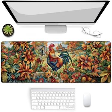 Imagem de VANZEV Tapete de mouse para jogos de galo, tapete de mouse, tapete de mesa, base de borracha antiderrapante para computadores, laptop, escritório, escola, acessórios de casa, presentes de decoração 80