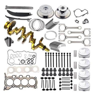 Imagem de Kit de revisão de reconstrução de motor G4NC 2.0L com virabrequim/kit de corrente de distribuição e haste de conexão/pistões para Kia Sportage Hyundai Sonata Santa Fe Sport 2.0L G4NC Substituir 23110
