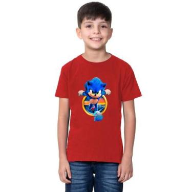 Imagem de Camiseta Moda Infantil 100% Algodão  Estampada Sonic - loja dinka, 4, 